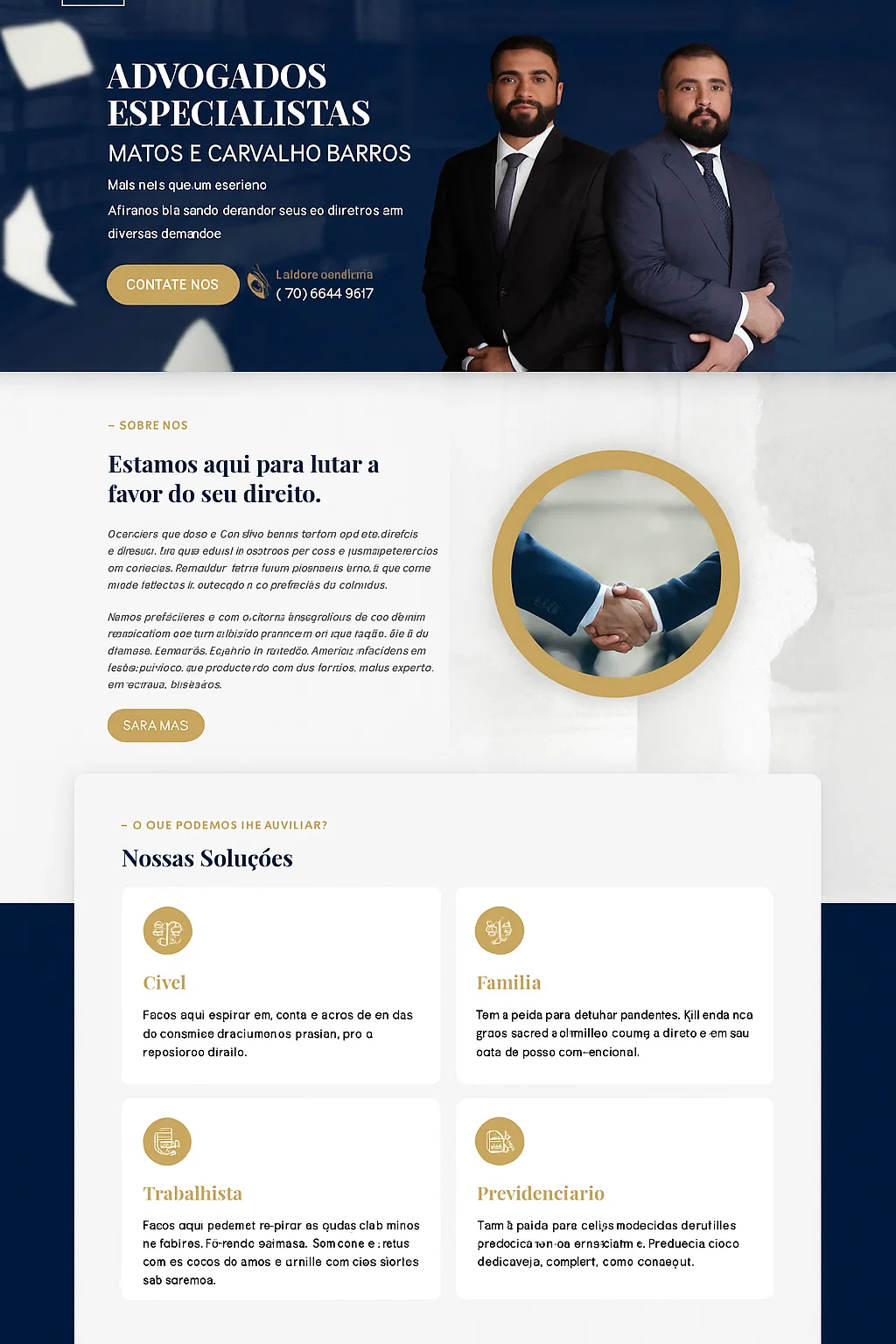 Portfólio de site para advogado 2