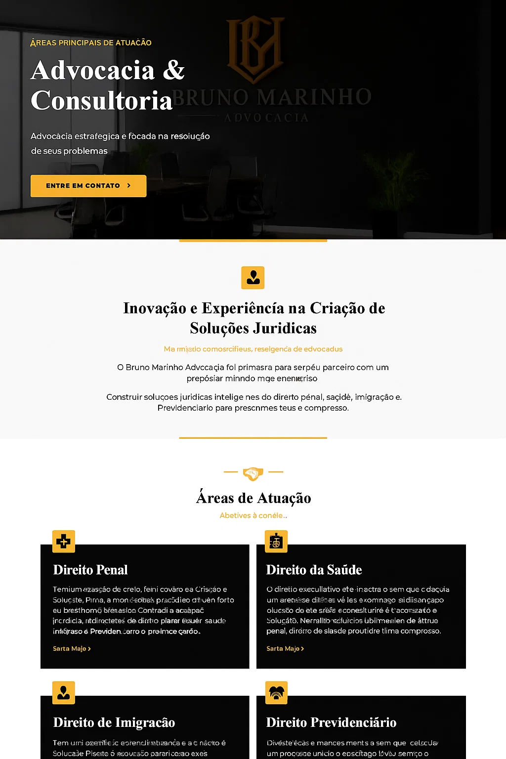 Portfólio de site para advogado 3